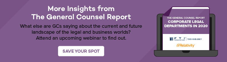 Register for an Upcoming Webinar to Learn More from the General Counsel Survey